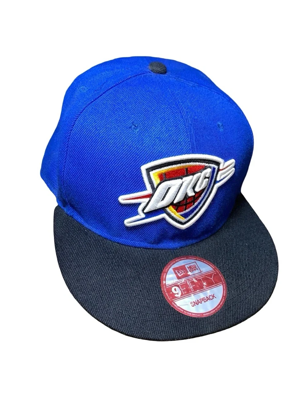 Oklahoma City Thunder NBA Snapback Hat Blue Black Green Bottom OSFM